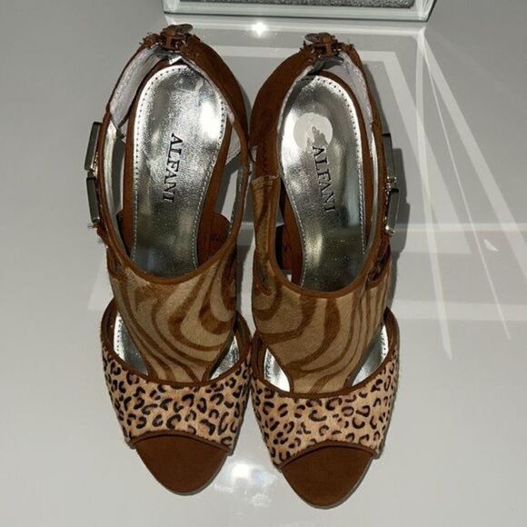 Alfani Animal Print Heels Size 5.5 - Picture 4 of 9
